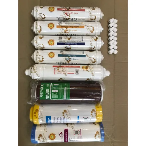 Bộ 8 Lõi Lọc Nước Geyser ECO8 Chính Hãng - Giải Pháp Lọc Sạch Vi Khuẩn và Tạo Khoáng Chất An Toàn cho Gia Đình