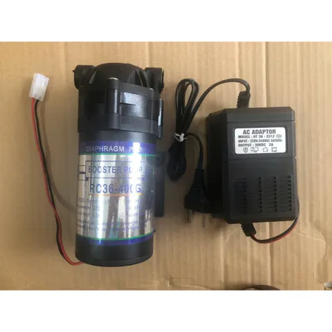 Bơm tăng áp 36V [RO36-400G] - Adaptor [36V-2A] - Dùng thay cho máy lọc nước bán công nghiệp