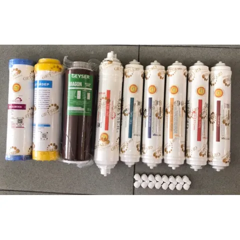 Bộ 9 Lõi Lọc Nước Geysey 123456789 Chính Hãng - Thay Thế Dùng Cho Máy Geyser TK, ECO, GK - Lọc Sạch, Bảo Vệ Sức Khỏe Gia Đình