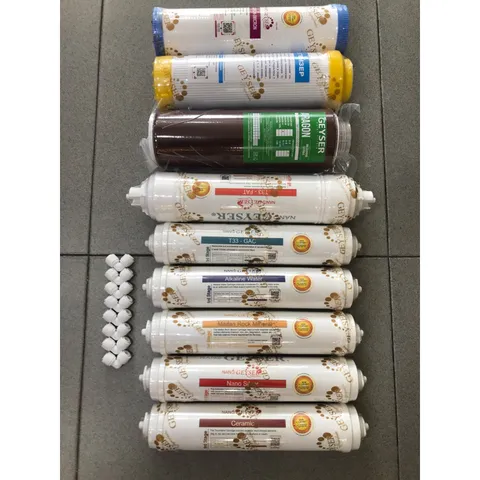 Bộ 9 Lõi Lọc Nước Geysey 123456789 Chính Hãng - Thay Thế Dùng Cho Máy Geyser TK, ECO, GK - Lọc Sạch, Bảo Vệ Sức Khỏe Gia Đình