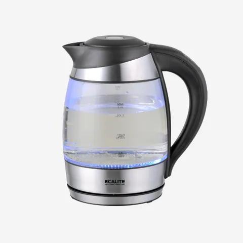 Ấm Đun Siêu Tốc Thủy Tinh Ecalite EK-G1812 (1.8L) - 5 Mức Nhiệt Độ, Đèn LED, Tự Ngắt An Toàn - Hàng Chính Hãng