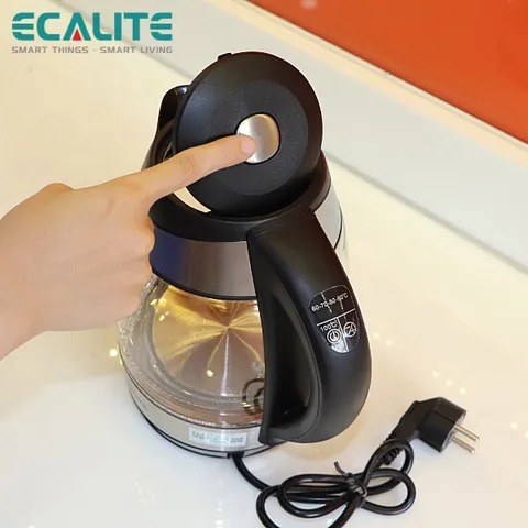 Ấm Đun Siêu Tốc Thủy Tinh Ecalite EK-G1812 (1.8L) - 5 Mức Nhiệt Độ, Đèn LED, Tự Ngắt An Toàn - Hàng Chính Hãng