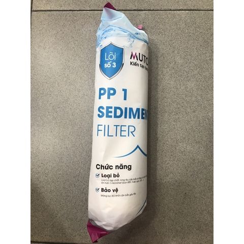 Lõi Lọc Số 3 Mutosi 1 Micron - Lõi Lọc Nước Thô Chính Hãng - Giúp Loại Bỏ Tạp Chất Hiệu Quả, Thay Thế Định Kỳ 09-12 Tháng