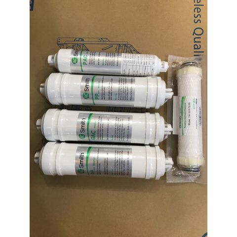 Trọn Bộ 5 lõi lọc cho máy  AOSmith 12435 - Hàng chính hãng - Dùng cho Model :AR75-A-S-2/1E/G1/G2/Vita/AR75-A-S-1/ M1