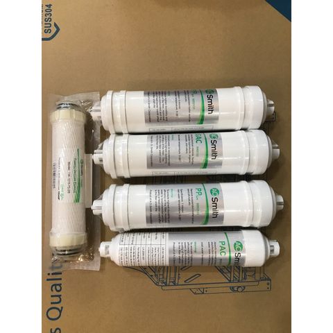 Trọn Bộ 5 lõi lọc cho máy  AOSmith 12435 - Hàng chính hãng - Dùng cho Model :AR75-A-S-2/1E/G1/G2/Vita/AR75-A-S-1/ M1