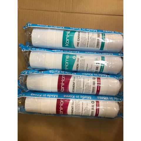 Bộ 4 Lõi Lọc Nước Korihome Chính Hãng - 2 Lõi Sediment và 2 Lõi Pre Carbon - Giải Pháp Lọc Nước Sạch Từ Hàn Quốc