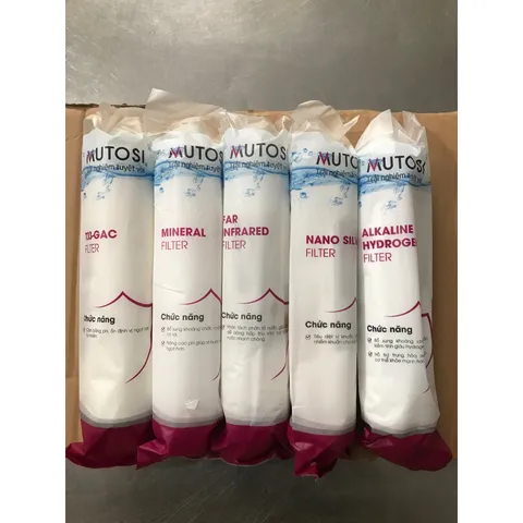 Bộ Lõi Lọc Nước MUTOSI Chính Hãng - Combo 5 Món Cung Cấp Khoáng Chất, Tạo Vị Ngon, Loại Bỏ Tạp Chất và Vi Khuẩn