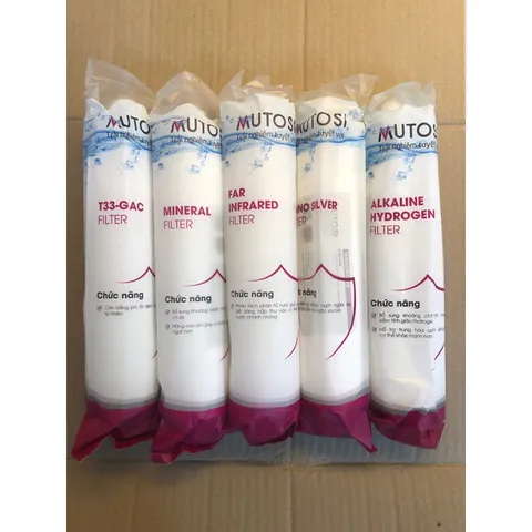 Bộ Lõi Lọc Nước MUTOSI Chính Hãng - Combo 5 Món Cung Cấp Khoáng Chất, Tạo Vị Ngon, Loại Bỏ Tạp Chất và Vi Khuẩn
