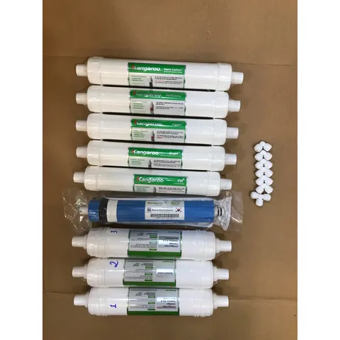 Bộ 9 Lõi Lọc Kangaroo Hydrogen 123456789 Chính Hãng - Lọc Sạch Vi Khuẩn, Tối Ưu Cho Máy Lọc Nước KGHP66