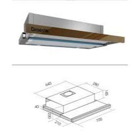 Máy Hút Mùi Âm Tủ Dmestik ES 3070 DMK Chính Hãng - Thép Không Gỉ, Đèn LED Chiếu Sáng, Công Suất 950 m3/h, Lắp Đặt Dễ Dàng