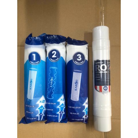 Bộ Lõi Lọc KAROFI SMAX PRO 123 - Máy Lọc Nước RO Chính Hãng USA - Hiệu Suất Cao, Thay Thế 12 Tháng