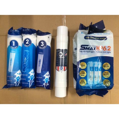 Bộ Lõi Lọc KAROFI SMAX PRO 123 - Máy Lọc Nước RO Chính Hãng USA - Hiệu Suất Cao, Thay Thế 12 Tháng