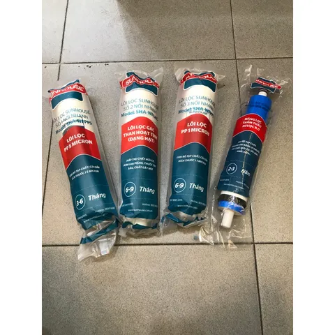 Bộ 4 Lõi Lọc Nước SUNHOUSE 1234 - Thay Thế Các Model SHA76214CK-S, SHA76215CK - Chất Lượng Cao, Hàng Chính Hãng
