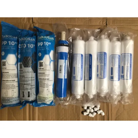 Combo 9 Lõi Lọc Nước Daikiosan Chính Hãng - Bộ Phụ Kiện Cho Máy Lọc RO, Hiệu Suất Cao, Lọc Mịn, Bảo Vệ Sức Khỏe