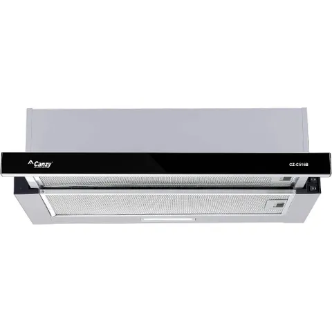 Máy Hút Mùi CANZY CZ-C516B 60cm - Máy Hút Âm Tủ Inox Trắng Kính Đen, Đèn LED Tiết Kiệm, Công Suất 750m3/h, Bảo Hành 3 Năm
