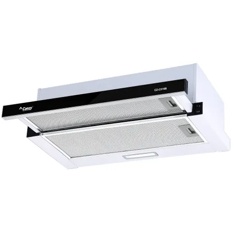 Máy Hút Mùi CANZY CZ-C516B 60cm - Máy Hút Âm Tủ Inox Trắng Kính Đen, Đèn LED Tiết Kiệm, Công Suất 750m3/h, Bảo Hành 3 Năm