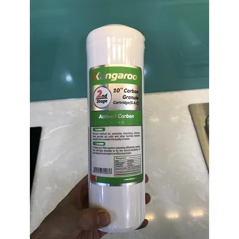 Lõi Lọc Nước Số 2 KANGAROO Chính Hãng - Than Hoạt Tính Dạng Hạt, Giúp Loại Bỏ Kim Loại Nặng và Hóa Chất Độc Hại