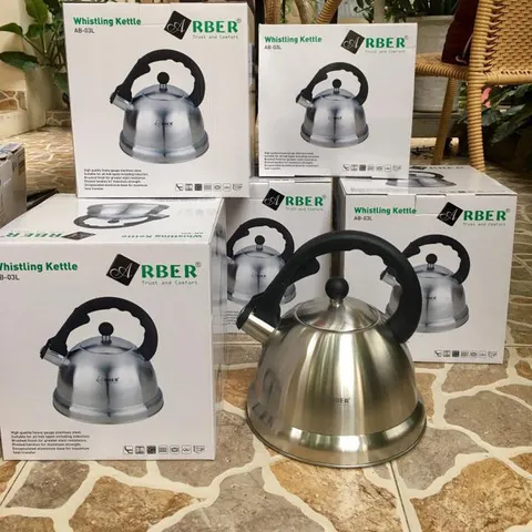 Ấm Đun Nước Bếp Từ Arber AB03L - Inox 304 Cao Cấp 3L, Còi Báo Sôi, An Toàn, Chịu Nhiệt, Sử Dụng Trên Mọi Loại Bếp