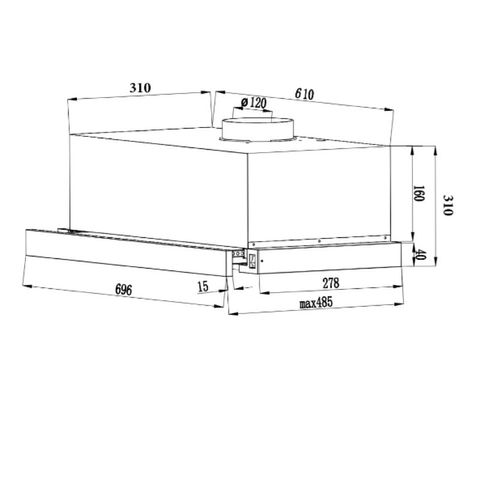 Máy Hút Mùi LATINO LT-700ET 70cm - Công Suất 750 m3/h, Thiết Kế Hiện Đại, Điều Khiển Cảm Ứng, Bảo Hành Chính Hãng