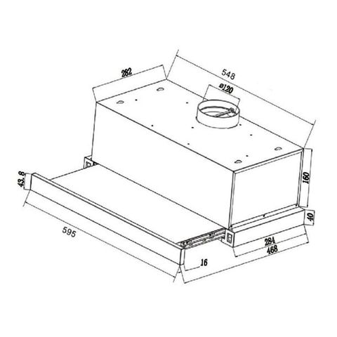 Máy Hút Mùi Âm Tủ Binova BI-26-GT-600 - Điều Khiển Cảm Ứng, 650m³/h, Tiết Kiệm Điện, 3 Tốc Độ, Bảo Hành 3 Năm, Thép Tĩnh Điện