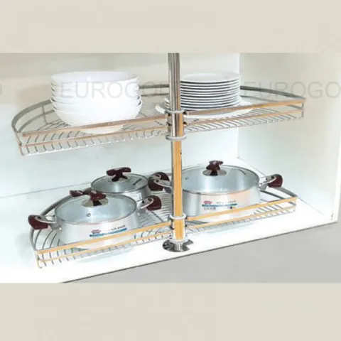 Mâm xoay 1/2 Eurogold EPL180C tủ 700mm, Inox mờ nan dẹt , hàng chính hãng