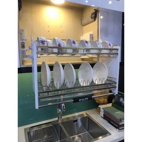 Giá Bát Di Động Ecalite Thông Minh - Chất Liệu Inox 304 Cao Cấp, Thiết Kế Nâng Hạ Tiện Lợi, Chống Han Gỉ, Bảo Hành 3 Năm
