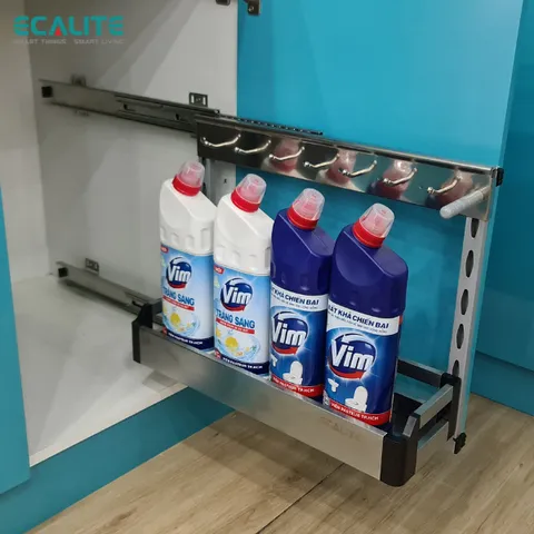 Kệ đựng chai lọ tẩy rửa  Ecalite EL-NG10 - Chất liệu inox 304 cao cấp - Dễ dàng bỏ đồ chất tẩy rửa gọn hàng