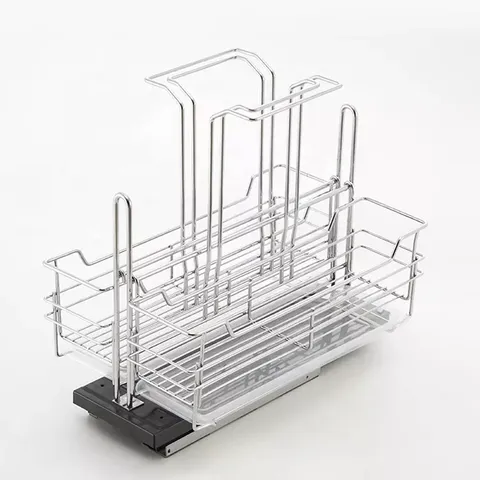 Giá đựng chai lọ tẩy rửa  Ecalite EL-NG70 -  Chất liệu inox 304 cao cấp -Thiết kế phù hợp với khoang tủ bếp dưới
