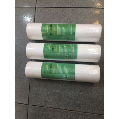 Combo 3 Lõi Lọc Nước PP 10 Inch - Thay Thế Thiết Bị Máy Lọc Nước RO, Nano, Loại Bỏ Tạp Chất 5 Micron