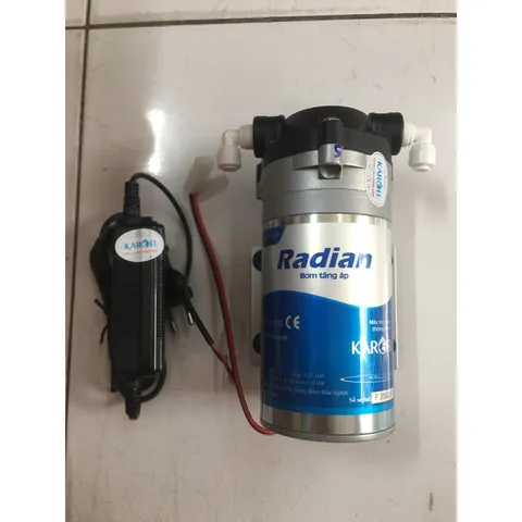 Bơm Tăng Áp KAROFI Radian 24V Chính Hãng - Thiết Bị Phụ Kiện Máy Lọc Nước RO Gia Đình, Độ Bền Cao, Hút Đẩy Khỏe