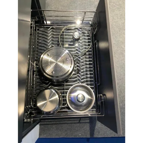 Kệ Xoong Nồi Eurogold INOX 304 Oval Cao Cấp - Giá Để Nồi Chảo Lắp Tủ Bếp Dưới Không Bị Han Gỉ, Đồ Gia Dụng Nhà Bếp Chất Lượng Cao