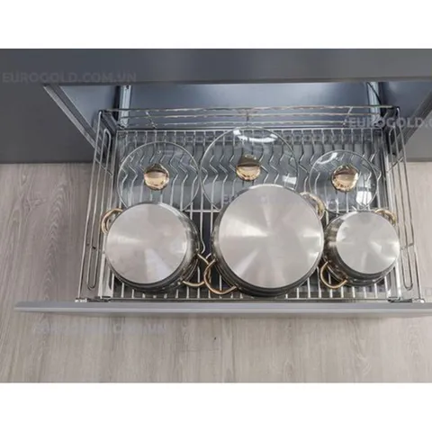Kệ Xoong Nồi Eurogold INOX 304 Oval Cao Cấp - Giá Để Nồi Chảo Lắp Tủ Bếp Dưới Không Bị Han Gỉ, Đồ Gia Dụng Nhà Bếp Chất Lượng Cao