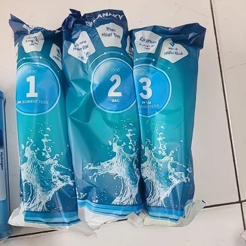 Bộ 3 Lõi Lọc Thô 123 Chính Hãng Sanaky - Lọc Nước Hiệu Quả, Bảo Vệ Màng RO, Giảm Mùi, Cặn Bẩn