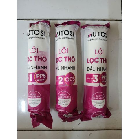 Lõi Lọc Nước Mutosi 1,2,3 - Loại Đúc Chính Hãng Thay Thế MP-370U, MP-1101, MP-192, MP-390U, MP-350-BKQ, Bảo Vệ Màng Lọc RO