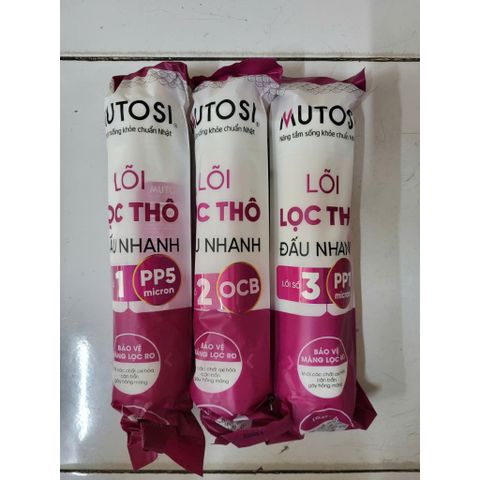 Lõi Lọc Nước Mutosi 1,2,3 - Loại Đúc Chính Hãng Thay Thế MP-370U, MP-1101, MP-192, MP-390U, MP-350-BKQ, Bảo Vệ Màng Lọc RO