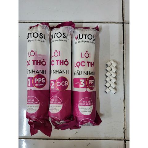 Lõi Lọc Nước Mutosi 1,2,3 - Loại Đúc Chính Hãng Thay Thế MP-370U, MP-1101, MP-192, MP-390U, MP-350-BKQ, Bảo Vệ Màng Lọc RO