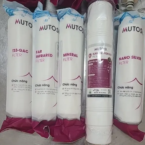Bộ 9 lõi lọc nước Mutosi MP-290SK - Lõi PP5, CTO, PP1, Màng RO, Lõi Khoáng, Lõi Nanosilver, Lõi Alkaline Hydrogen