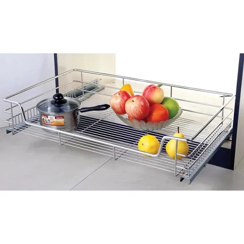 Giá xoong nồi Eurogold inox 304 âm tủ - Ray giảm chấn, khay hứng nước nhựa, thiết kế sang trọng, tiện lợi cho nhà bếp