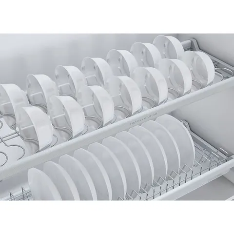Kệ Chén Inox 304 2 Tầng Eurogold - Giá Để Bát Đĩa Tiện Lợi, Không Han Gỉ, Lắp Tủ Trên, Chịu Lực Cao