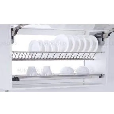 Kệ Chén Inox 304 2 Tầng Eurogold - Giá Để Bát Đĩa Tiện Lợi, Không Han Gỉ, Lắp Tủ Trên, Chịu Lực Cao