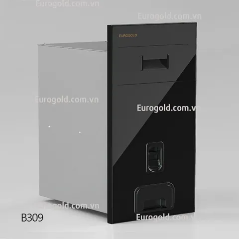 Thùng gạo EUROGOLD mặt gương 15kg - Thiết kế âm tủ hiện đại, tiết kiệm không gian bếp, khay lấy gạo tiện lợi, sang trọng và dễ vệ sinh