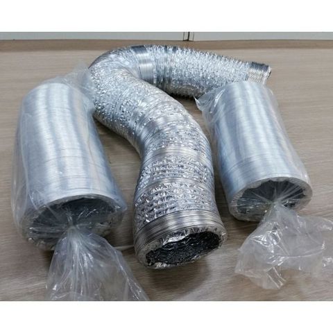Ống Bạc Thoát Khí Máy Hút Mùi Phi 120/150mm - Ống Dẻo Uốn Linh Hoạt Cho Hệ Thống Thông Gió Nhà Bếp, Phòng Tắm
