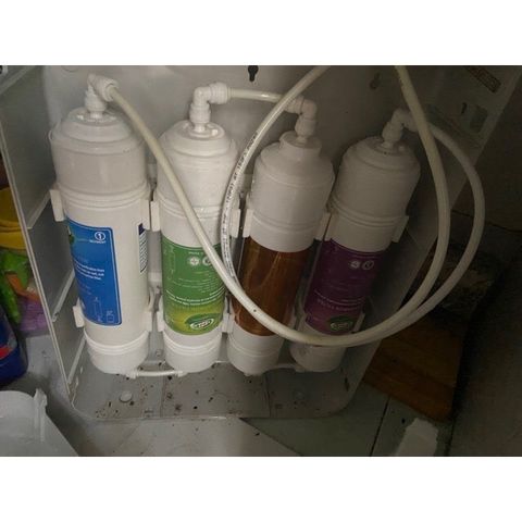 Bộ 4 Lõi Lọc Nước Hàn Quốc Made in Korea - Phụ Kiện Cho Máy Lọc Nước Nano, UF Kèm 8 Co Nối Vuông 6-6