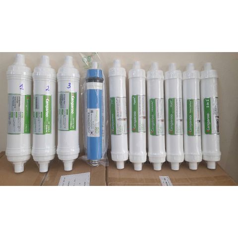 Combo 10 Lõi Lọc Nước Kangaroo Hydrogen Chính Hãng - Thay Thế Model KG10A4VTU, Bổ Sung Oxi, Cân Bằng pH, Tạo Điện Giải, Nước Sạch Khỏe