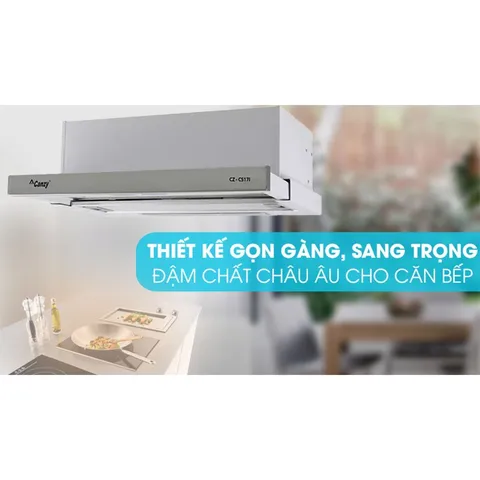 Máy Hút Mùi Âm Tủ Canzy CZ-C517I 70cm - Chính Hãng, Tiết Kiệm Điện, Động Cơ Turbin Đôi, Chất Liệu Inox Cao Cấp
