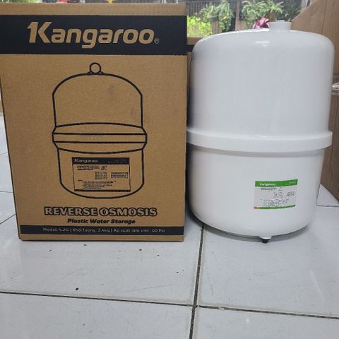 Bình áp nhựa KANGAROO 4.2G cho máy lọc nước RO - Siêu bền, kích thước 37cm x 27cm, dung tích 10 lít, lý tưởng cho gia đình bạn