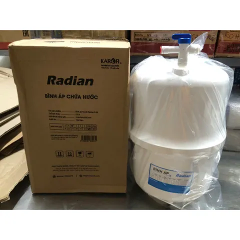 Bình áp nhựa Radian Karofi 3.2G - Hàng chính hãng - Dùng chứa nước , tích áp của máy lọc nước RO