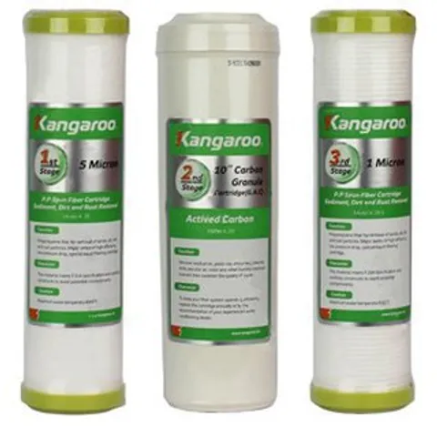 Bộ 3 Lõi Lọc Nước Kangaroo 123 Chất Lượng Cao - Thay Thế Máy Lọc RO Chính Hãng, An Toàn Và Hiệu Quả