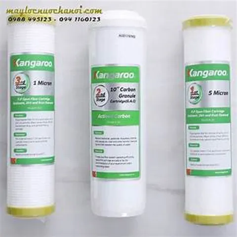 Bộ 3 Lõi Lọc Nước Kangaroo 123 Chất Lượng Cao - Thay Thế Máy Lọc RO Chính Hãng, An Toàn Và Hiệu Quả