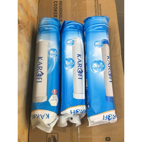 Bộ 3 Lõi Lọc Karofi Chính Hãng 1-2-3 Thay Thế Cho Máy Huế S-s038, O-p1310, P95, U95 – Lọc Sạch Tạp Chất, An Toàn Cho Nước Uống
